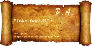 Pinka Adrián névjegykártya