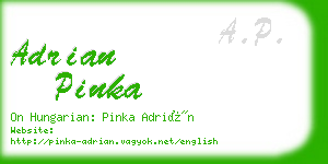 adrian pinka business card